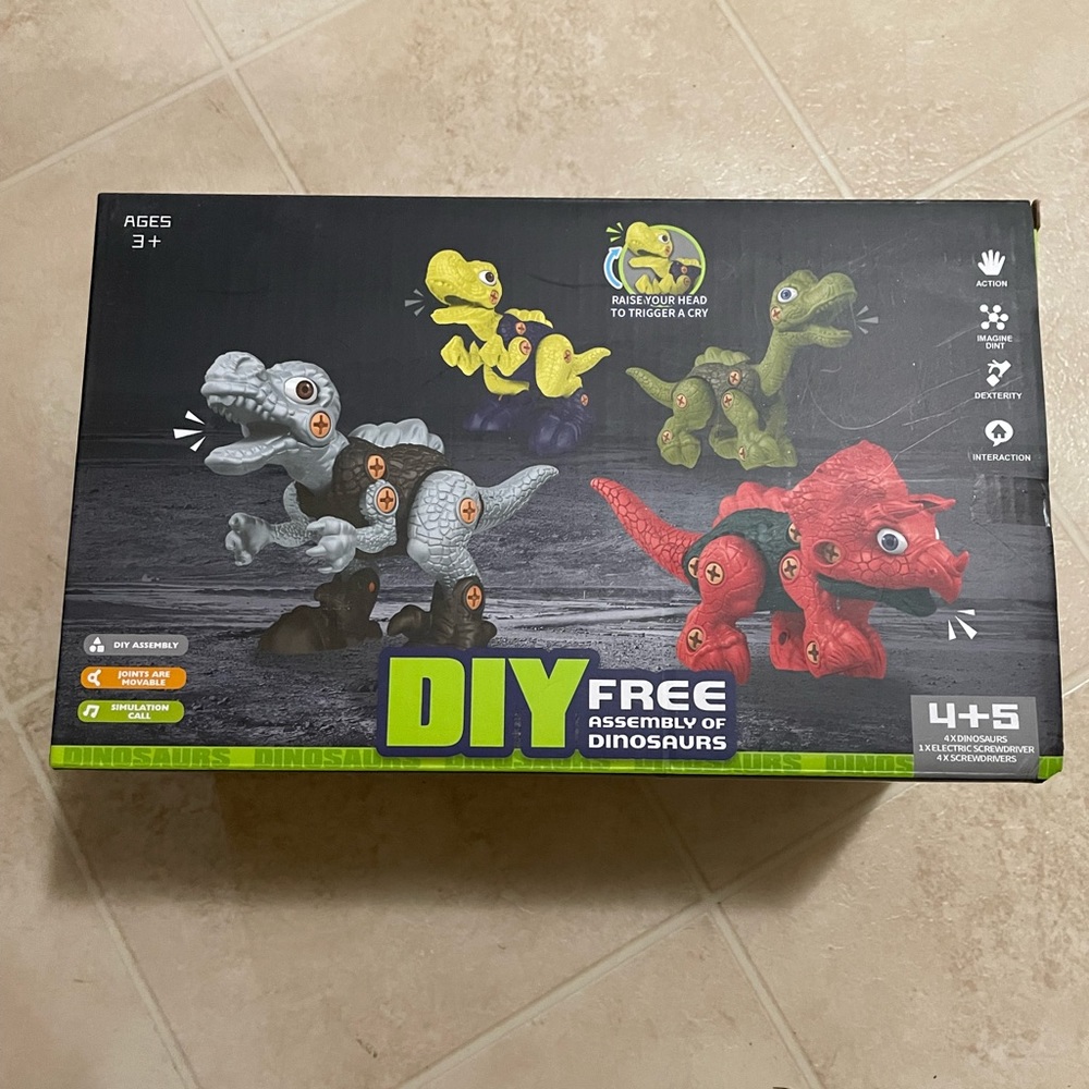 DIY building set dinosaurs play set